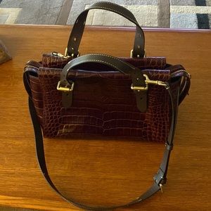 Cole Haan Merlot Italian leather satchel